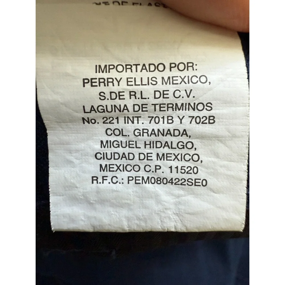 Cubavera Men's Navy Linen Blend Pants XLx32 Resort Wear Elastic Waist Drawstring